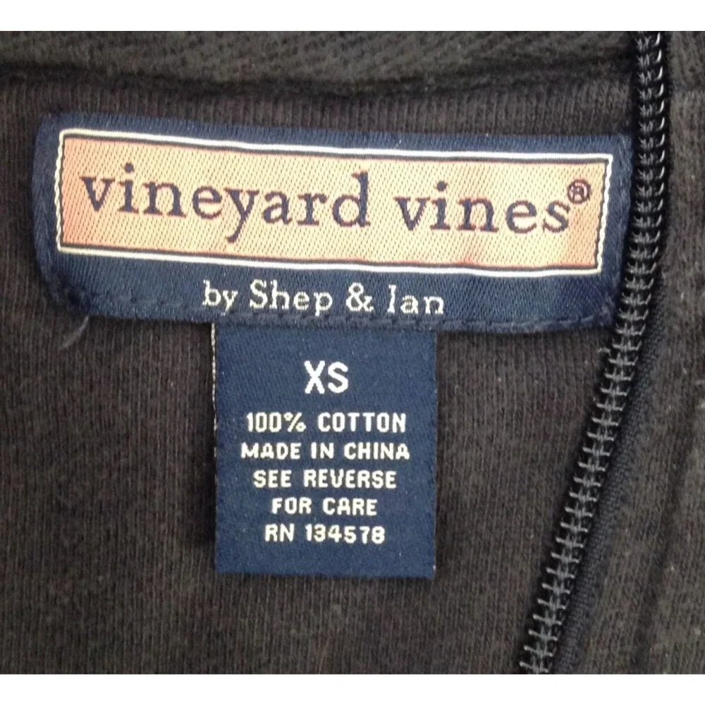 Vineyard Vines 1/4 Quarter Zip Sweater Mn XS Blue Preppy Athleisure Outdoor Cozy